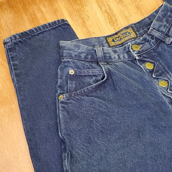 Vintage | Bonjour High Waist Zig Zag Jeans 1/2 - Picture 2 of 8